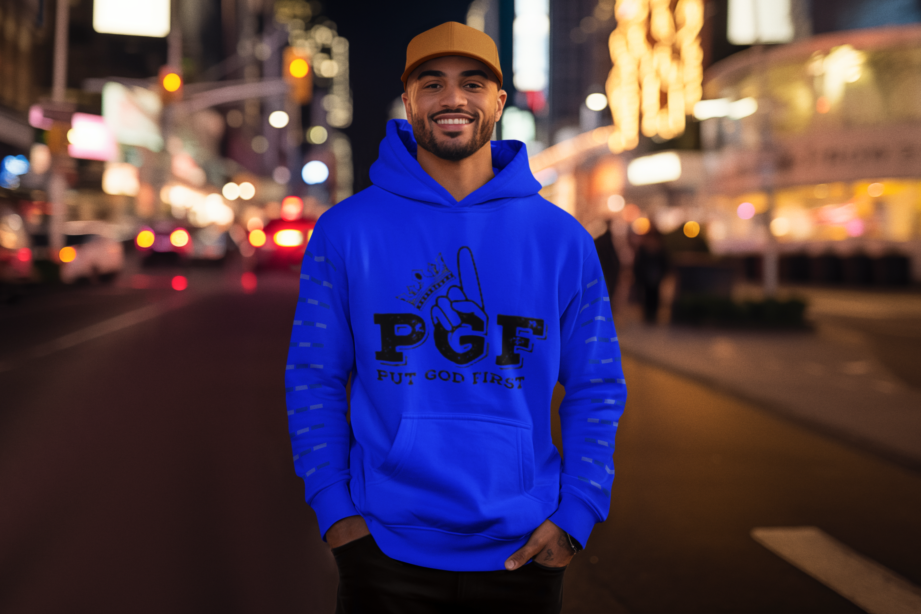 Put God First Crown Hoodie  (Black design)