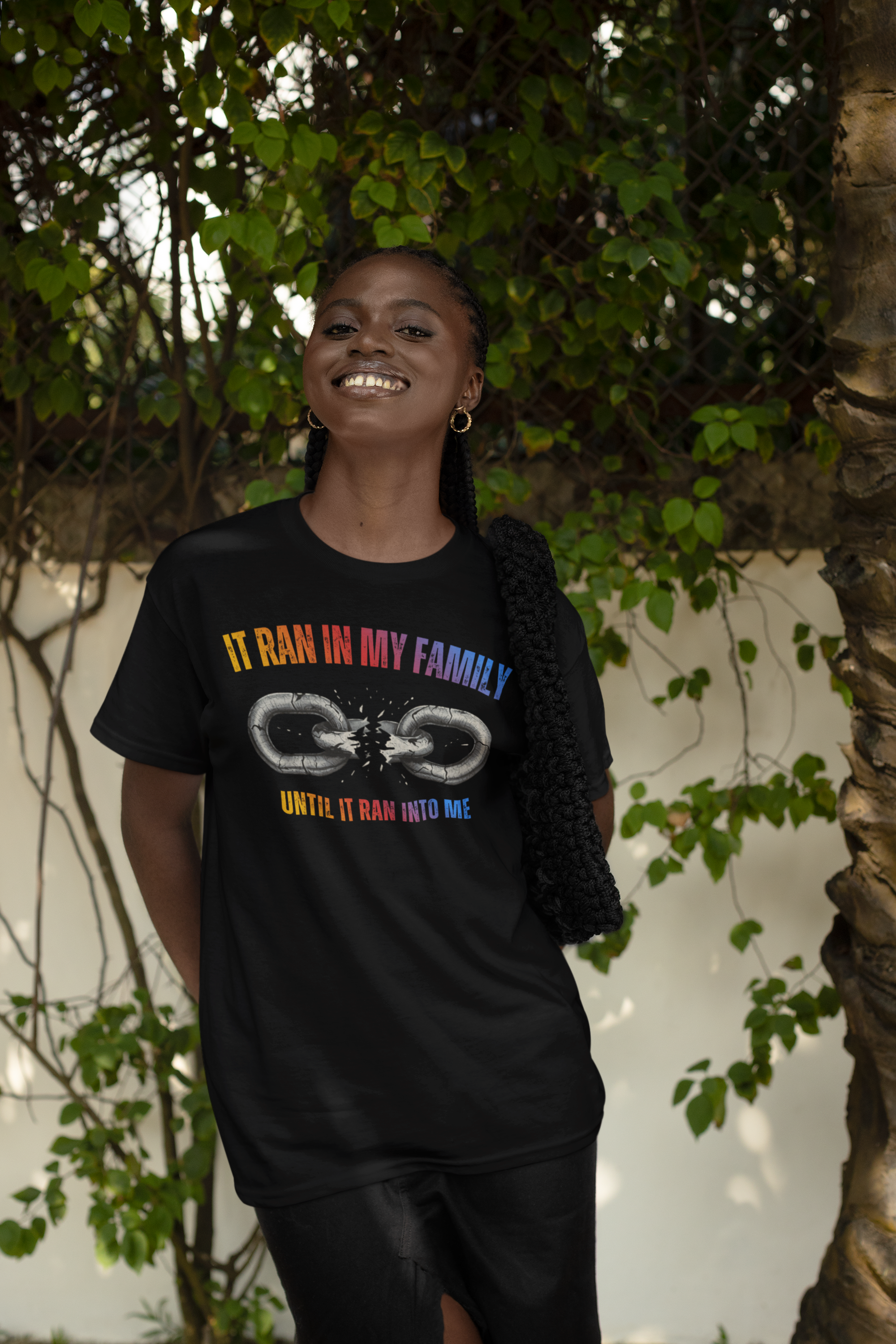 Multi color Breaking Chains Logo