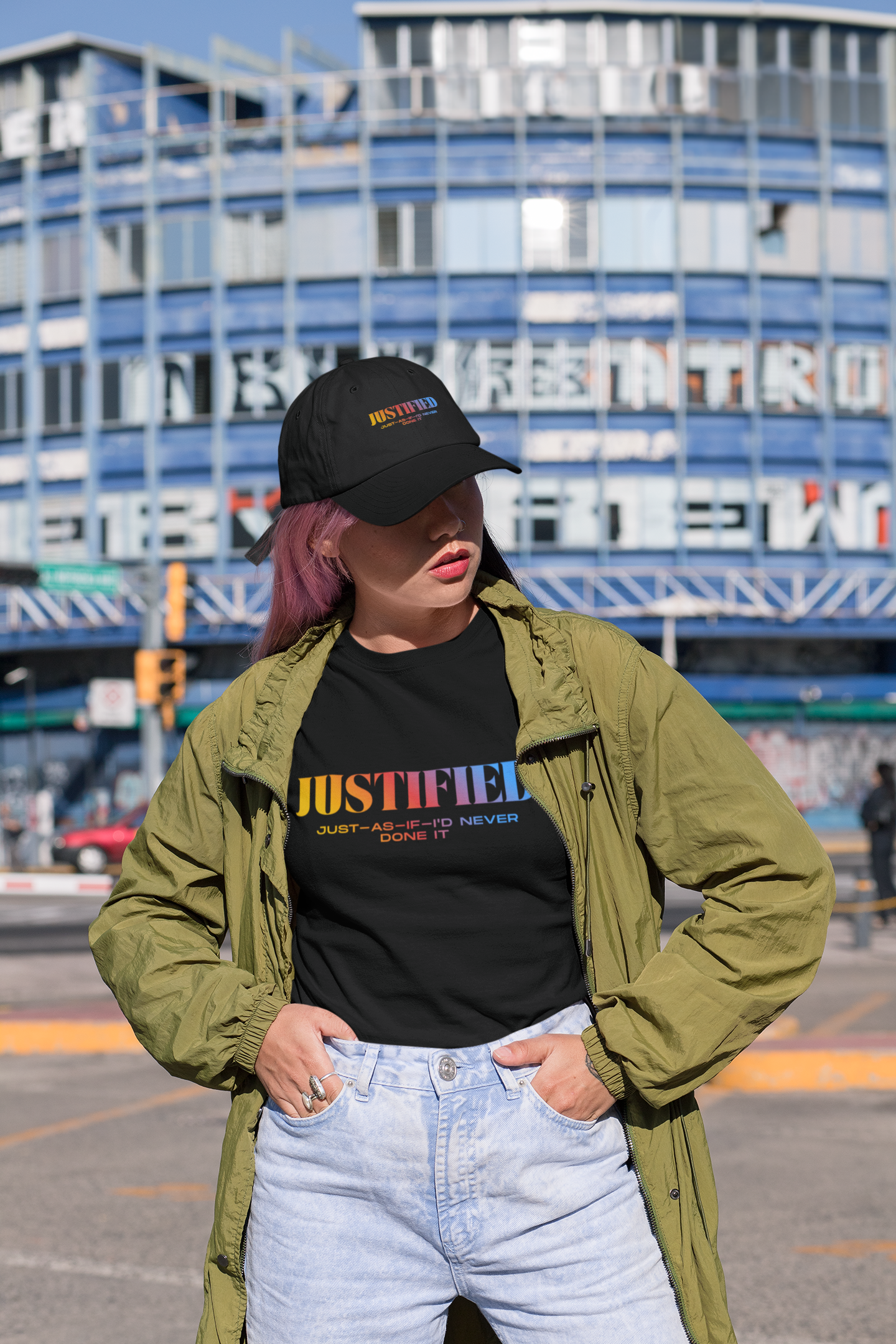 Multi color Justified